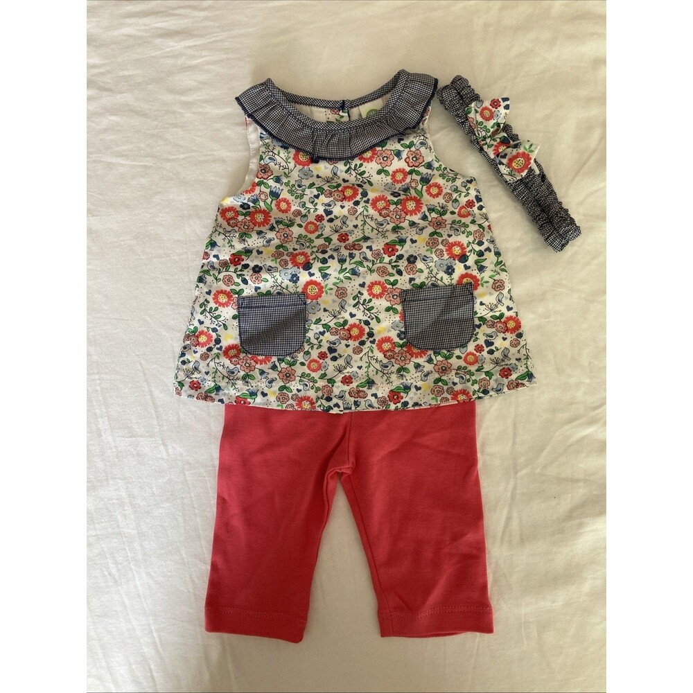 3 Months Little Me baby girl clothes - 3 piece outfit | nature theme